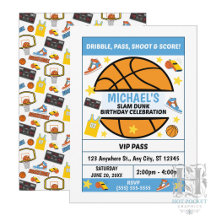 Basketball-Geburtstagsfeier-Einladung