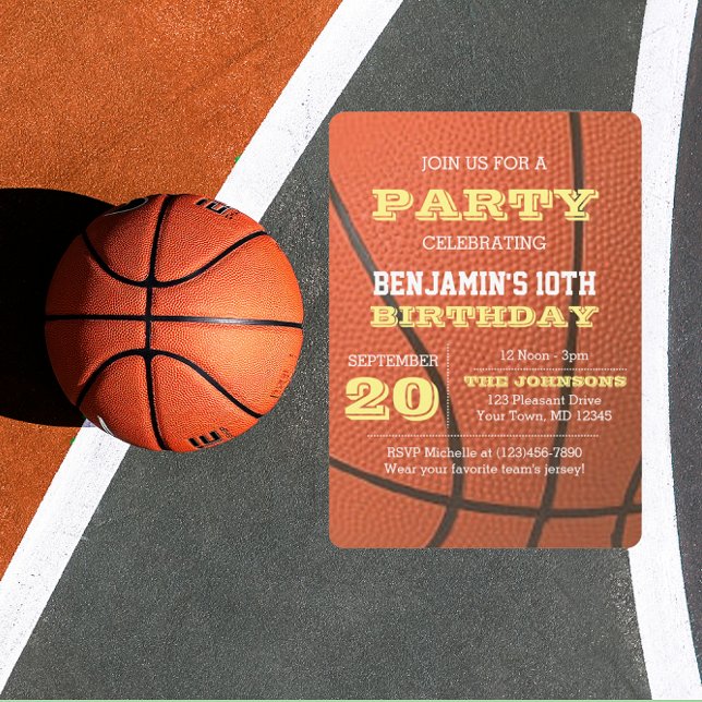 Basketball Geburtstagsfeier Jeden Anlaß Einladung (Von Creator hochgeladen)