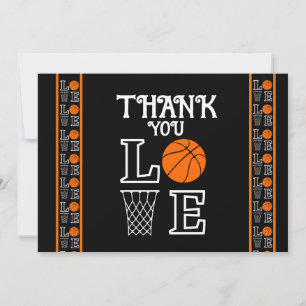 Basketball Geburtstagsparty, Basketball Player Dankeskarte