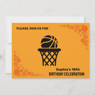 Basketball Geburtstagsparty, Basketball Player Einladung
