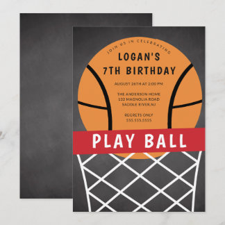 Basketball Geburtstagsparty Einladung