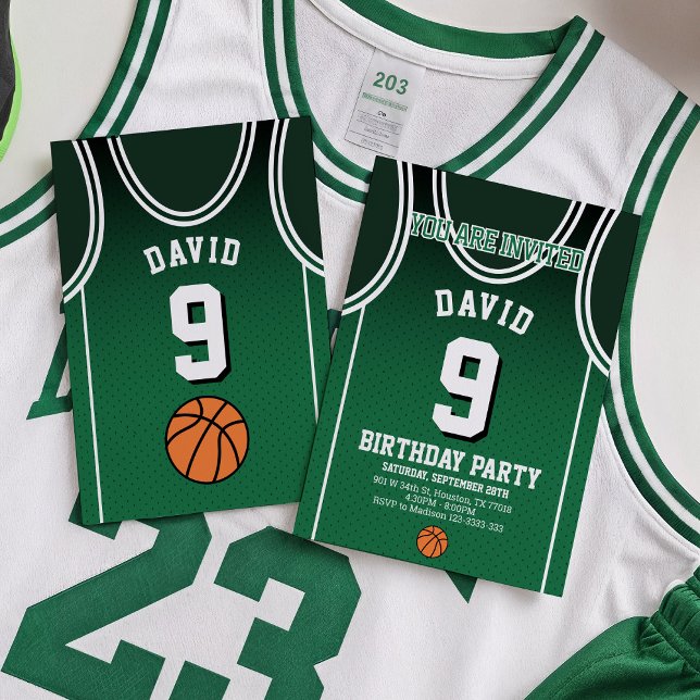 Basketball Geburtstagsparty Einladung (Von Creator hochgeladen)