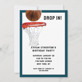 Basketball Geburtstagsparty Einladung