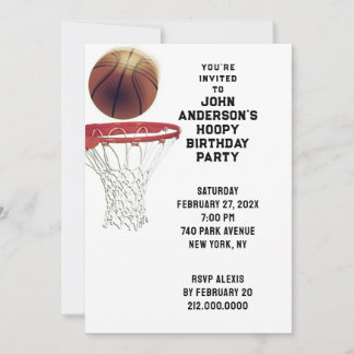 Basketball Geburtstagsparty Einladungen