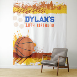 Basketball Geburtstagsparty Foto-Op Hintergrund Wandteppich