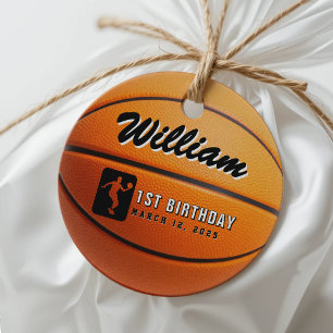 Basketball Geburtstagsparty Geschenkanhänger