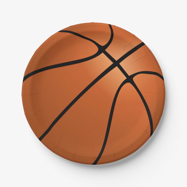 Basketball Geburtstagsparty Thema Pappteller (Vorderseite)
