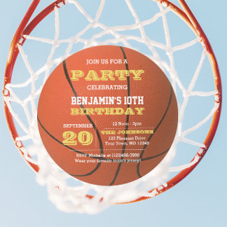 Basketball Geburtstagsrunde Einladung