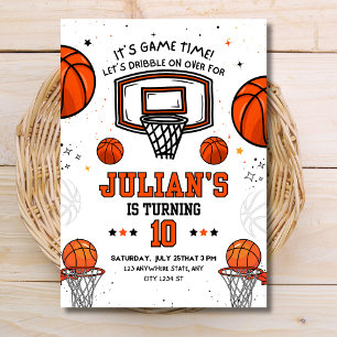 Basketball-Geburtstagsspiel-Zeit Sport Jungen-Gebu Einladung