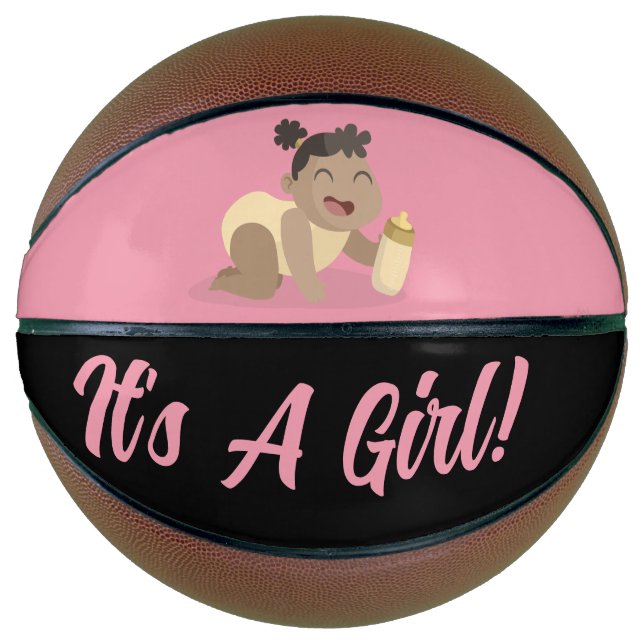 Basketball Gender Reveal Baby Shower Pink Girl  (Vorderseite)