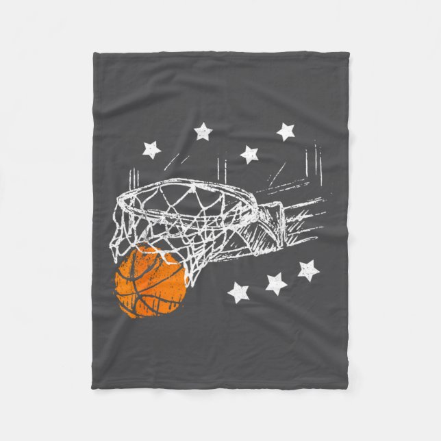 Basketball-Geschenk für Trainer Männer Jugend Ball Fleecedecke (Vorderseite)