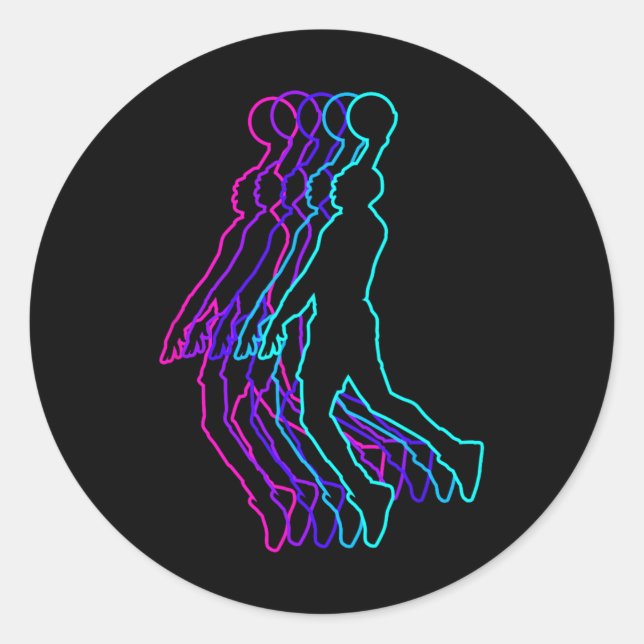 Basketball-Geschenk für Trainer Männer Jugend-Ball Runder Aufkleber (Vorderseite)