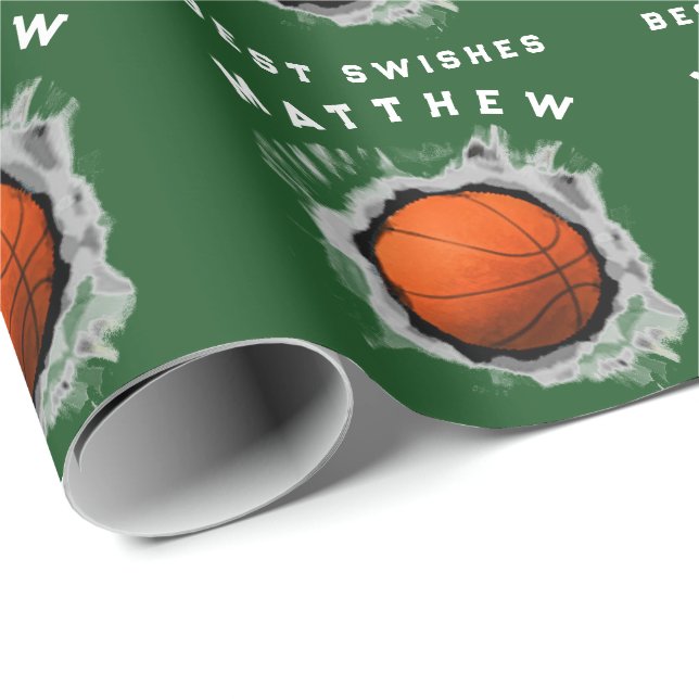 Basketball-Geschenk Geschenkpapier (Rolleneckpunkt)