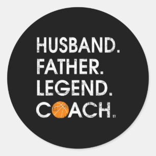 Basketball-Geschenk von Pater Legend Coach Spaß Runder Aufkleber