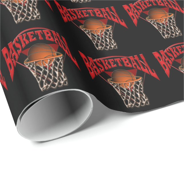 Basketball Geschenkpapier (Rolleneckpunkt)