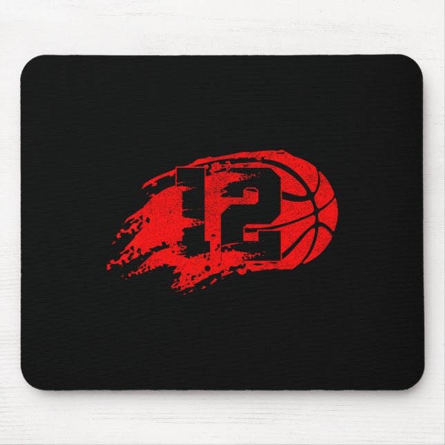 Basketball gestört 12. 12. Geburtstag Pa Mousepad (Vorne)