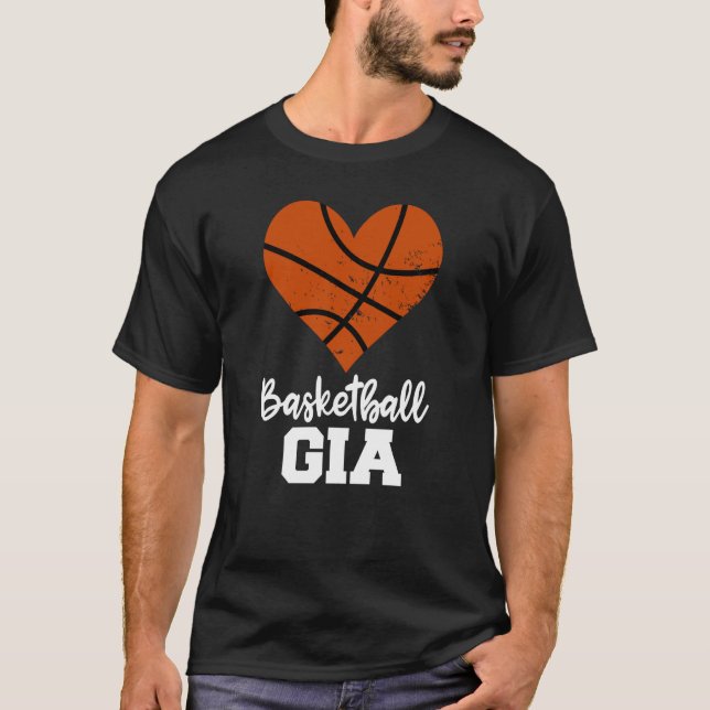 Basketball Gia Basketball Herz Grandma Gia T-Shirt (Vorderseite)