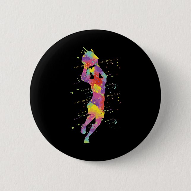 Basketball Girl 2 Button (Vorderseite)
