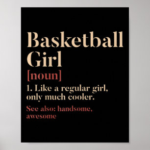 Basketball-Girl Definition Witziges Geschenk für B Poster