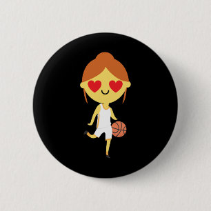 Basketball Girl Emoji Button