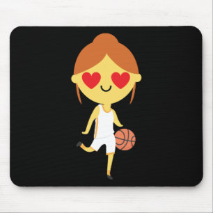 Basketball Girl Emoji Mousepad