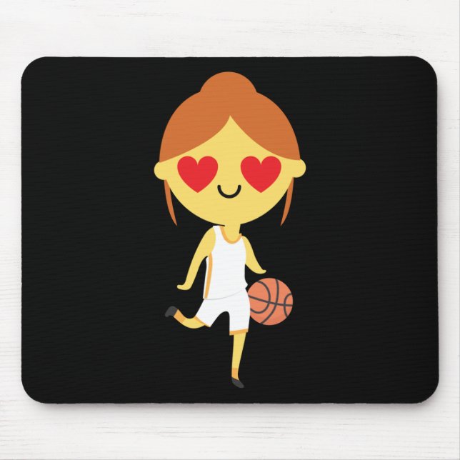 Basketball Girl Emoji Mousepad (Vorne)
