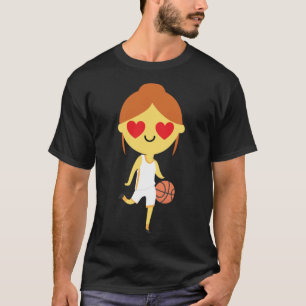 Basketball Girl Emoji T-Shirt