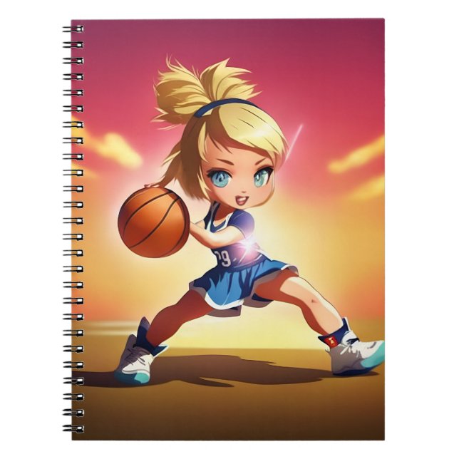 Basketball Girl Notizblock (Vorderseite)