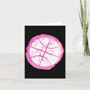 Basketball Girl Pink Wasserfarbe Karte