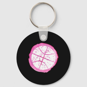 Basketball Girl Pink Wasserfarbe Schlüsselanhänger