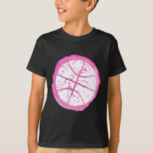 Basketball Girl Pink Wasserfarbe T-Shirt