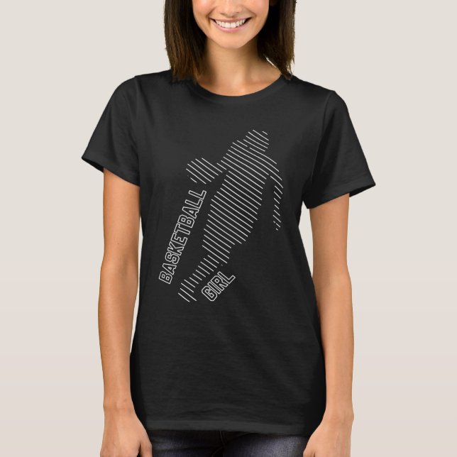 Basketball Girl Sign Basketballer Girls Who Love T T-Shirt (Vorderseite)