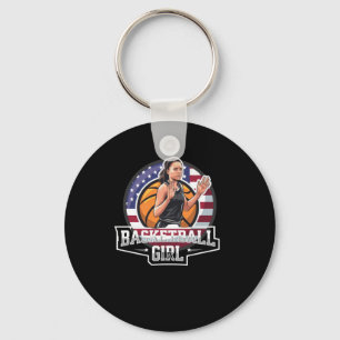 Basketball Girl Usa Schlüsselanhänger
