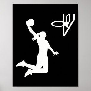 Basketball Girl Woman Poster
