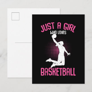 Basketball Girl Women Einladungspostkarte
