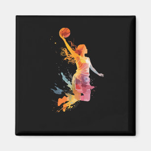 Basketball Girl Women Girl Magnet