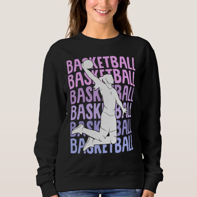 Basketball Girl Women Kids Sweatshirt (Vorderseite)