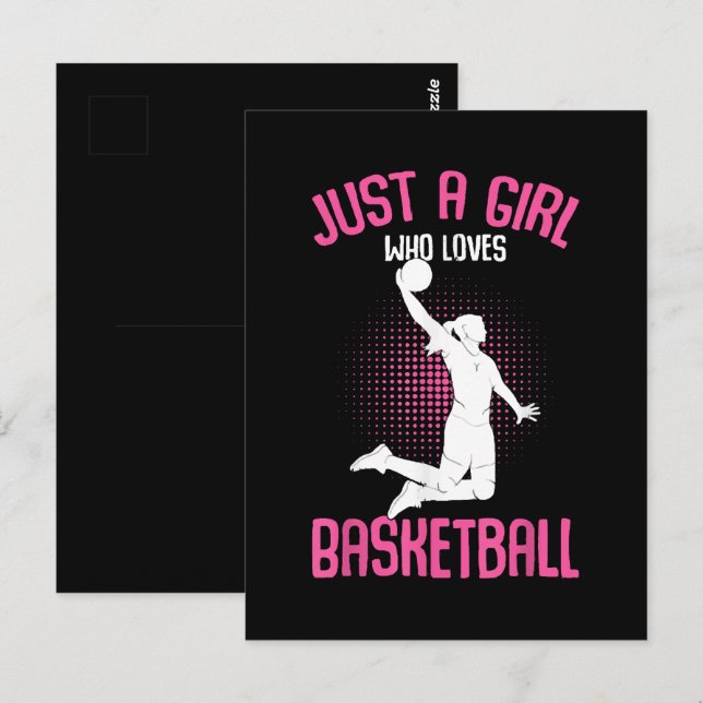 Basketball Girl Women Postkarte (Vorne/Hinten)