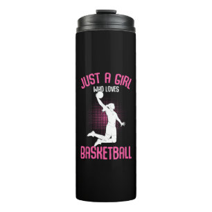 Basketball Girl Women Thermosbecher