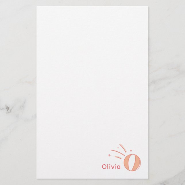 Basketball Girls Individuelle Name Geschenk Person Briefpapier (Vorderseite)