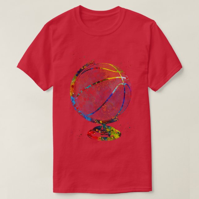 Basketball-Globus 4 T-Shirt (Design vorne)