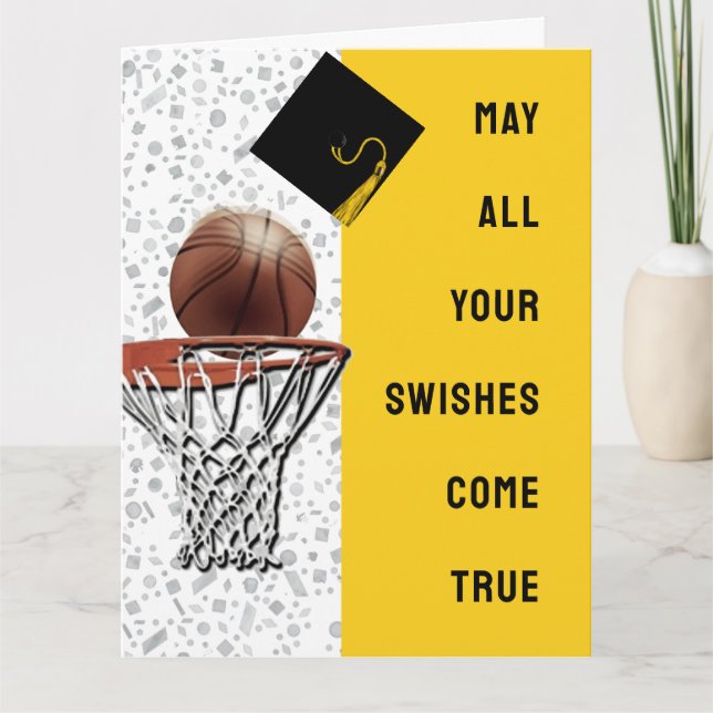 Basketball Glückwunsch Abschluss Card Karte (Vorderseite)