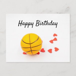 Basketball Glückwunsch Geburtstag mit Liebe des ro Postkarte