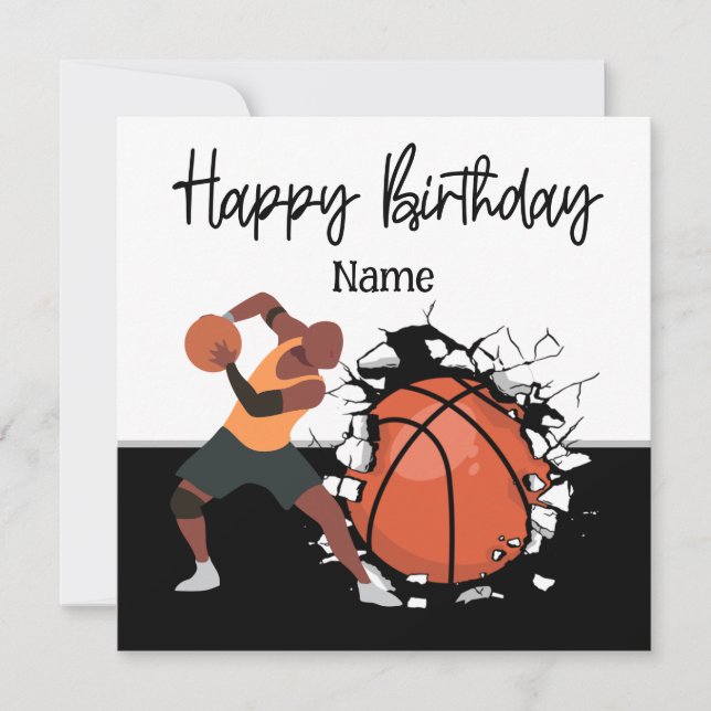 Basketball Glückwunsch Geburtstag zum Spieler Karte (Vorderseite)