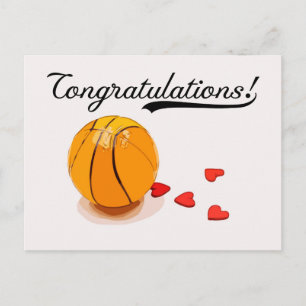 Basketball Glückwunsch Postkarte