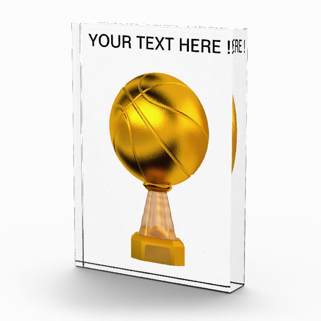 Basketball-Goldtrophäe Fotoblock (Rechts)