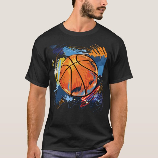 Basketball Graffiti Art T-Shirt (Vorderseite)