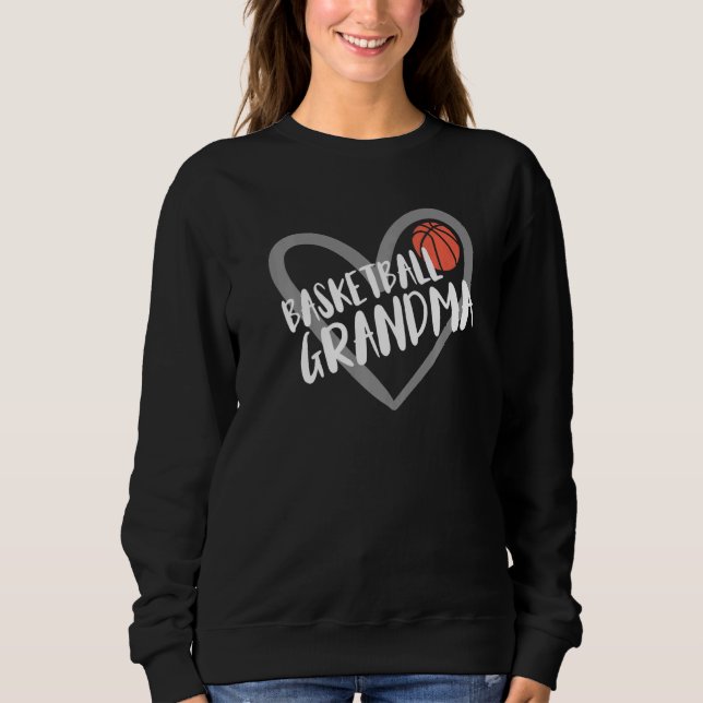 Basketball Grandma Heart  Sweatshirt (Vorderseite)