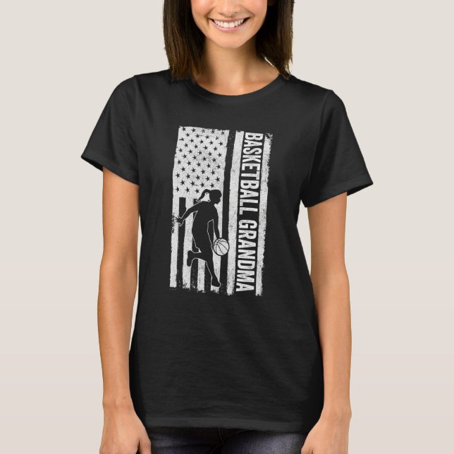 Basketball Grandma USA Flag Basketball Team Fan Fa T-Shirt (Vorderseite)