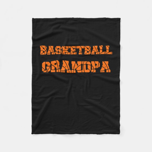 Basketball Grandpa Fleecedecke (Vorderseite)